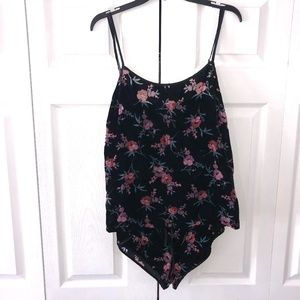 INC Burnout Velvet Pajama Short Top Set Floral